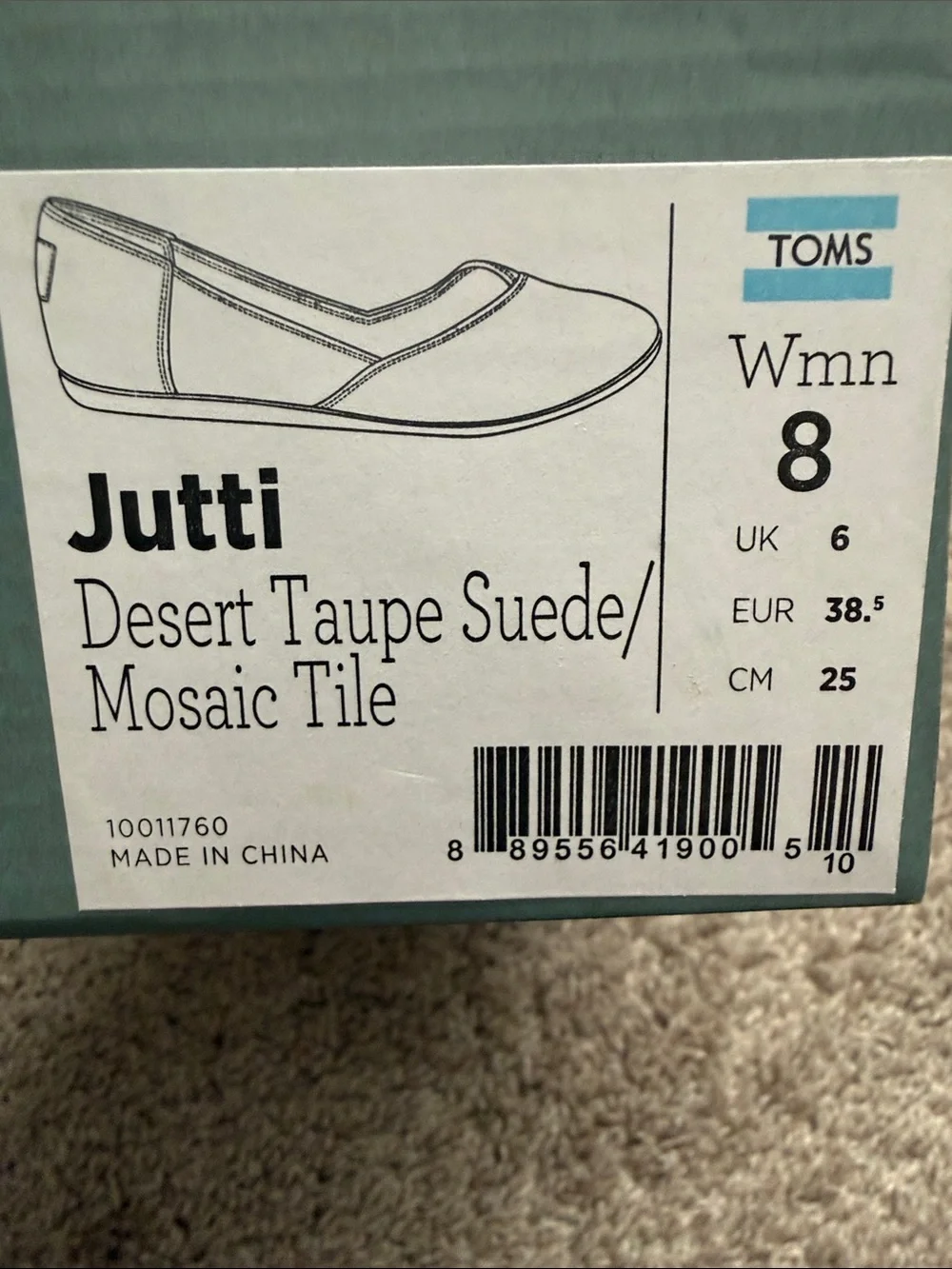 Toms Women's Taupe Laser-Cut Ballet Flats